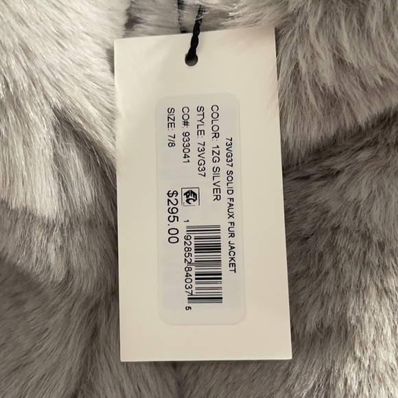 Milly faux fur gray coat - Picture 4 of 5